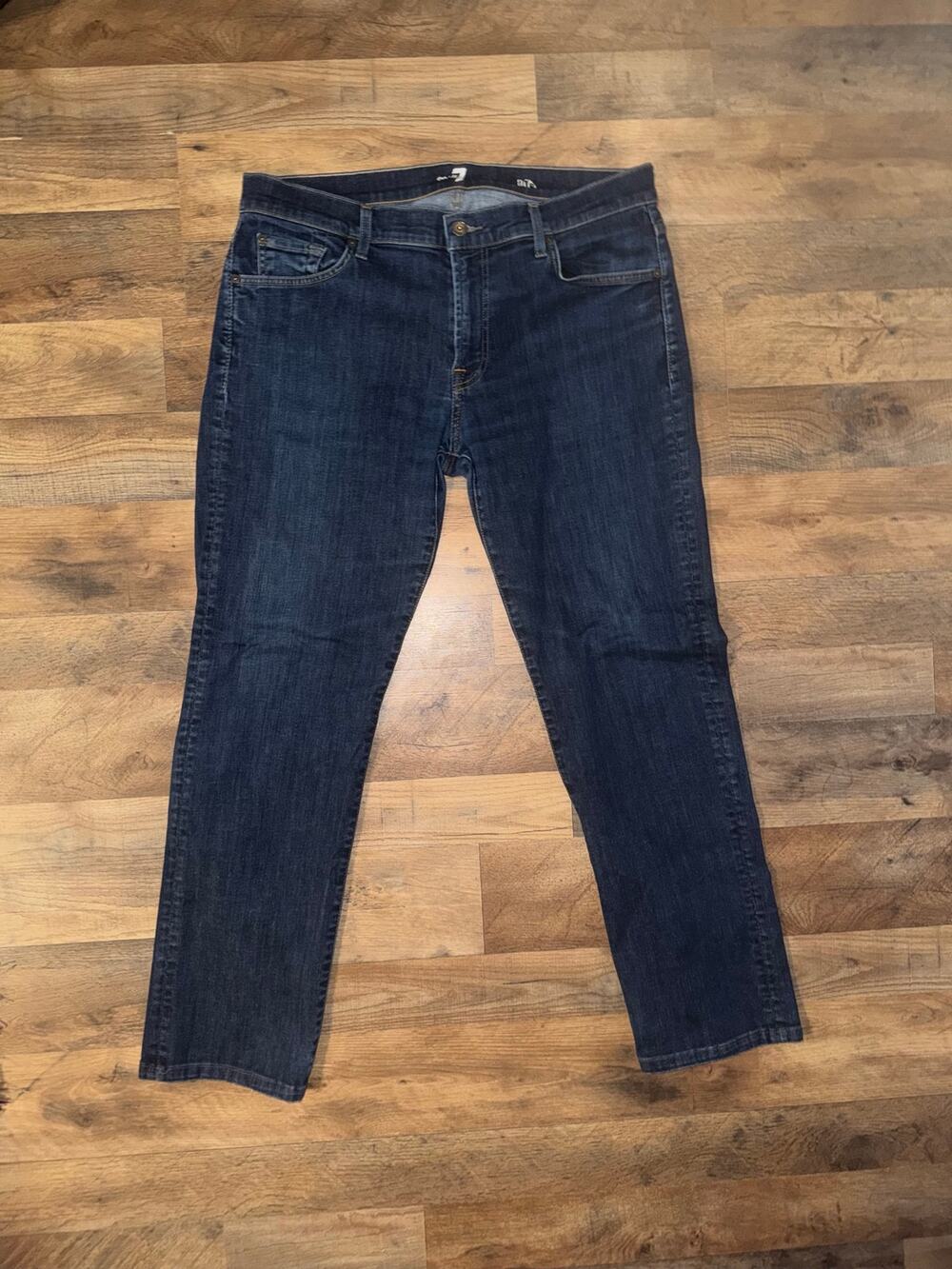 7 for all mankind men’s Austyn relaxed straight blue jeans